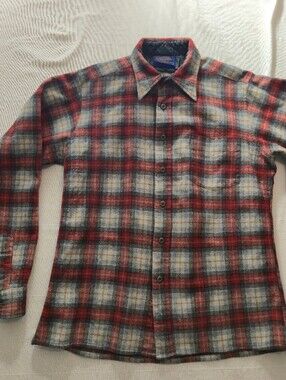 Pendleton Vintage Wool Plaid Shirt Jacket Large